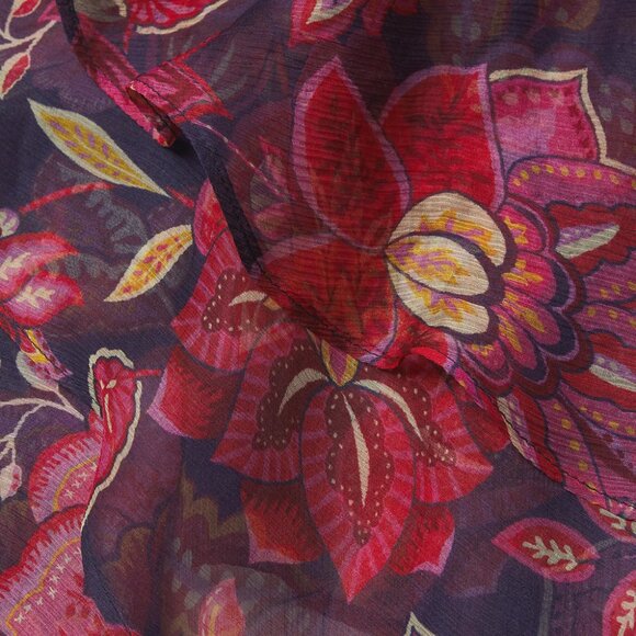 Johnny Was Luxee Floral Printed Silk Maxi Dress - Picture 5 of 9